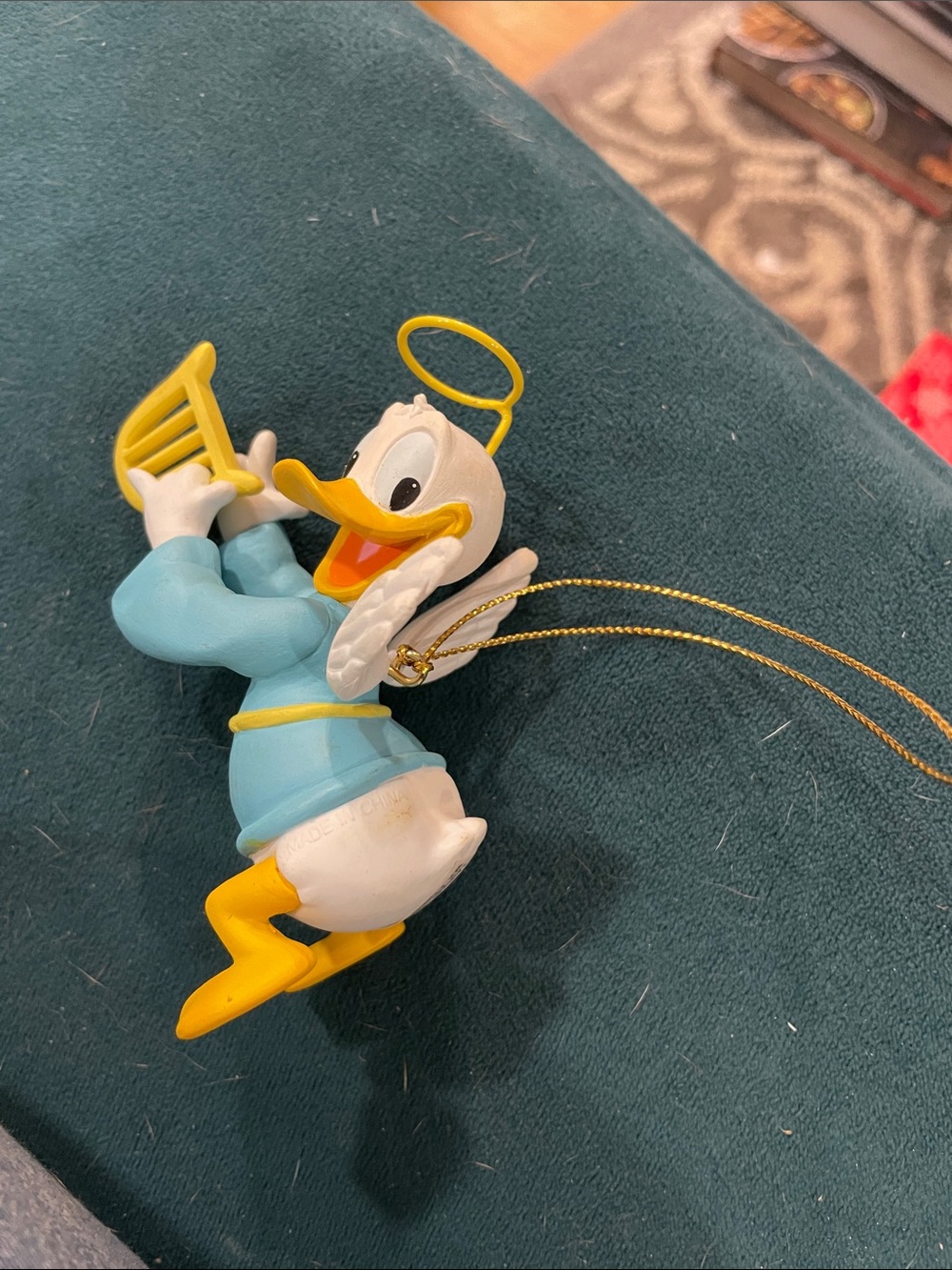 Disney Donald Duck Angel Ornament in Blue, Yellow and White